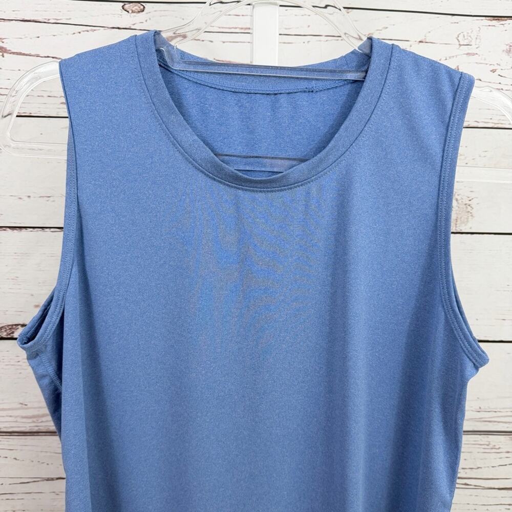 Sleeveless Blue Performance Activewear Tank Top Size Large - Picture 4 of 5